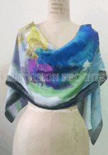 Artistic landscape printed scarf